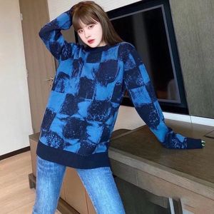 Designa kvinnoknickar Classic Glaid Designer Pullover Sweaters Street Tees Loose Tops f￶r parkl￤der