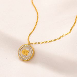 Luxury Design Necklace 18K Gold Plated Brand Stainless Steel Necklaces Choker Chain Letter Pendant Fashion Womens Wedding Jewelry Accessories Love Gifts AA2019