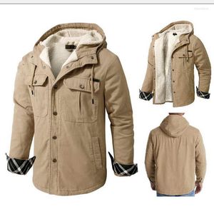 남성용 다운 크기의 코튼 재킷 겨울 두꺼운 파카 수컷 플러스 벨벳 캐주얼 후드 폭격 폭격기 코트 남자 따뜻한 외투 코트 양고기 아웃웨어