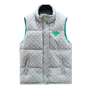 Gilet da uomo Autunno Inverno Uomo Gilet Tinta unita Scozzese Colletto alla coreana Gilet antivento Plus Size Cappotto senza maniche trapuntato Streetwear 221202