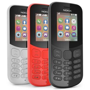 Telefones celulares reformados originais Nokia 130 GSM 2G para estudante de cl￡ssicos de cl￡ssicos da nostalgia
