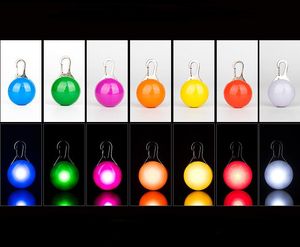 Hundhalsar Multi Colors LED PET PENCE Pendant Colorful Light Blinking Luminous Collar Supplies Glow Safety Tag SN405