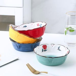 Bowls Ceramic Baking Bowl Kitchen Tableware Vegetable Fruit Salad Home Decoration Wedding Supplies Ramen