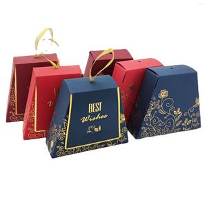 Gift Wrap 50/100pcs Creative Wedding Handbag Candy Box Reward Bag Packing Carton Wishes