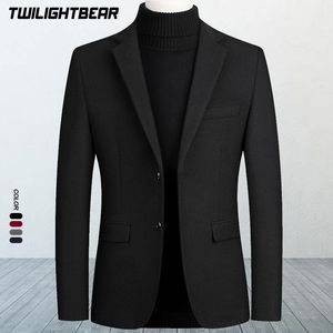 Men's Suits Blazers Wool Male Jacket Oversized Solid Business Casual Winter Men Clothing Wedding Coat 4XL BFJ002 221201