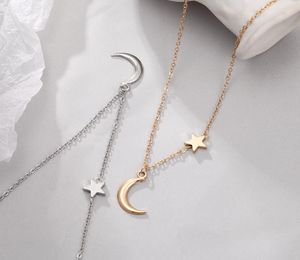 Edelstahl zart für immer Liebe Herz und Mondstern durch Anhänger Damen Halskette in Gold Silber Tönen 5110571 erhältlich