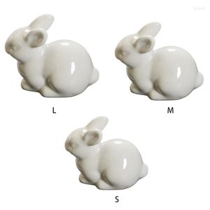 Dekoracyjne figurki ceramiczne urocze białe komputer stacjonarny dzieci lalki dla zwierząt