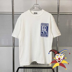 Men's T-Shirts Short Sleeve Askyurself T-shirt Men Women High Quality Oversized R Letter Logo T Shirt Tees Men Clothing T221202
