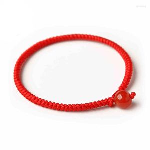 Charm Bracelets Wholesale Chinese Style Woven Auspicious Red String Cord Manual Weaving Men And Women Couples Make