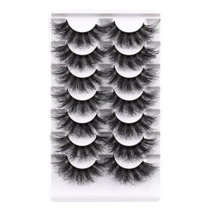 Natural Soft Mink False Eyelashes Thick Curly Reusable Handmade Multilayer 3D Fake Lashes Full Strip Lash Extensions Makeup Accessory for Eyes DHL