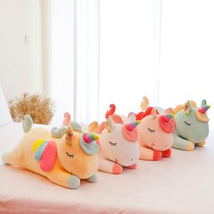 Manufacturers wholesale 30cm 4-color unicorn plush toys rainbow pony dolls for children on Sale