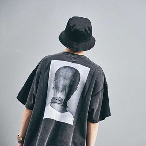 メンズTシャツ新しい反射Aラインポートレート印刷ARNODEFRANCE Tシャツの男性女性は、古いティーを洗って作る特大のarnodefrance TシャツT221202