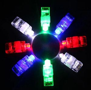 Juldekoration LED Finger Lamp handskar Fingrar Ring Ljus Glöd Laser Finger Beams Blinkande ljus Festival Party Flash Kid rave Toy