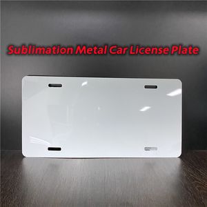 12x6inches Sublimation Metal Car License Plate Heat Transfer Blank Consumables Printing DIY Aluminum Plate