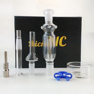 10 mm gemensam mini -vattenpipa Nector Collectors Kit Oil Rigs Nector Collector Set Small Glass Water Pipes DAB STACH With Black Box NC01