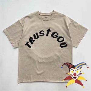 Mens camisetas Puff Print Print Sunday Service T-shirt Men Women Hip-Hop Trust God Tee CPFM Tops Fit Fit Sleeve curta T221202