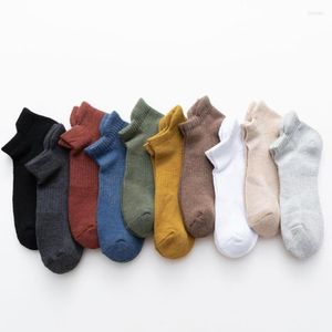 Men's Socks 3 Pairs Men Short Gifts For Mens Cotton Thick No Show Breathable Damping Towel Bottom Sports Running Casual Sock