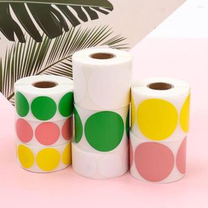 Gift Wrap Office Supplies Direct Thermal Label Name Tag Sticker Circle Round Self-Adhesive