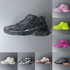 Runner Sneaker Casual Shoes 7.0 Paris Triple Black Oreo White Grey Volt Orange Pink Platform Transmit Trainers Plate-forme Track Designer Sneakers