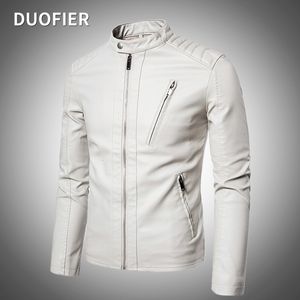 Men's Leather Faux Men Jacket Motorcycle Autumn Jackets White Jaqueta De Couro Masculina Outwear Male PU Coats 5XL 221202