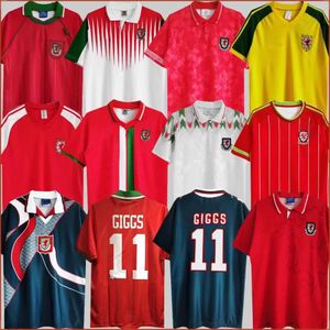 1974 90 92 93 94 95 96 97 98 99 Wales Retro Soccer Jersey Giggs Bale Hughes Saunders Rush Speed ​​Speed ​​Shirt 2014 15 1990 1992 1994 1995 1982 83 2000 01