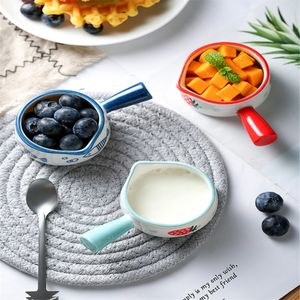 Food Savers Storage Containers Ceramic Strawberry Dish Multifunctional Taste Sugar Bowl Coffee Mini Milk Cup Pan Sauce Vinegar Plate Gravy Boats With Handle 221202