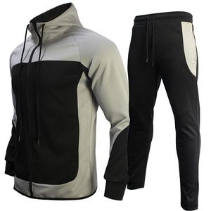 Men's Tracksuits Men Outfit Set Winter Jacket Jogging Sweat Pants Tracksuit Sets Suit Jogger Sportwear Basketball Male Clothing