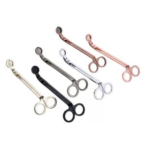 DHL Snuffer in acciaio inossidabile Candela stoppino Trimmer Oro rosa Candela Forbici Taglierina Candela Wick Trimmer Lampada a olio Trim forbice Cutter P1202