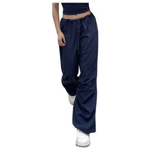 Kadın Pantolon Capris Kargo Kadın Y2K Düşük Bel Kot Geniş Bacak Gevşek Sokak Giyim Denim Pantolonlar Joggers Düz Renk Ropa Mujer 221202