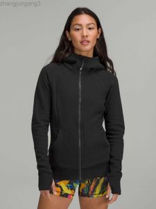 デザイナー秋と冬のジャケットスキューバセーター刺繍ロゴスリムフィット女性スポーツパーカー豪華なジッパーコートヨガスーツLululemens Black