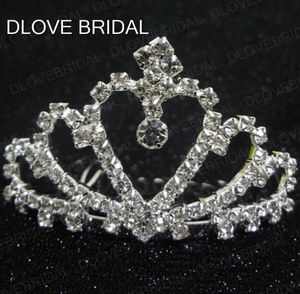 Real Po Crystal Wedding Crown Tiara Hair Sembs Sliver plaqué accessoires de cheveux de mariée pour femmes Headpices en stock 6962511