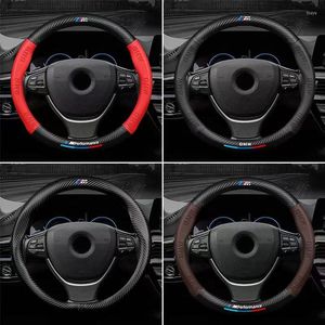 Steering Wheel Covers Car Carbon Fiber Cover 38cm For M E39 E46 X1 X3 X5 Z3 Z4 1/3/4/5/7 Series Interior Accessories Styling