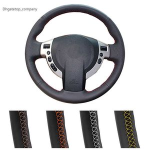 Black Car Steering Wheel Cover Customiz for Nissan QASHQAI X-Trail Nissan NV200 Rogue Artificial Leather Steering Wheel Braid