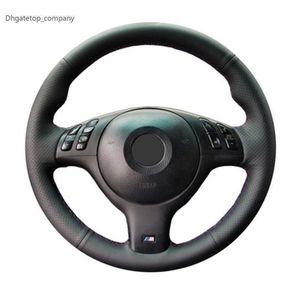 GKMHiR Hand-stitched Artificial Leather Black Car Steering Wheel Cover for BMW 330i 540i 525i 530i 330Ci E46 M3 E39 2001-2014