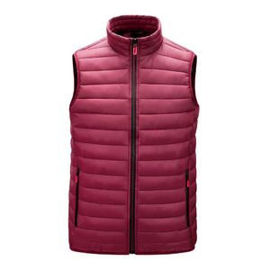 Gilet da uomo Marca Moda Uomo Inverno Cotone Gilet Cappotti Tinta unita Colletto alla coreana Uomo Caldo Gilet casual Giacca senza maniche Taglia M6XL 221202