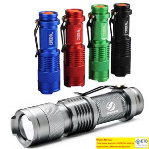Colourful Waterproof LED Flashlight High Power LM Mini Spot Lamp Models Zoomable Camping Equipment Torch Flash Light