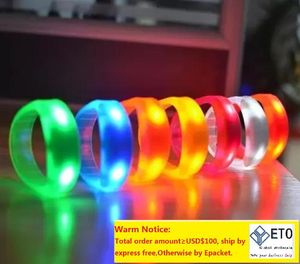 novelty Lighting Music Activated Sound Control Led Bracelet Light Up Wristband Club Party Bar Cheer Luminous Hand Ring Glow Stick Night