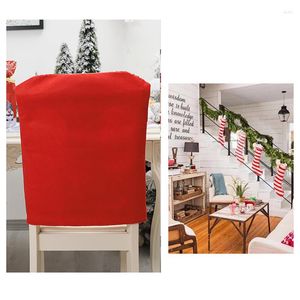의자 커버 크리스마스 산타 눈송이 선물 트리 패턴 슬립 커버 식당 휴가 파티 장식 f