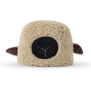 Moda design coreano tampa de goma de pelúcia quente chapéu de pescador de inverno Haps de caçambas de lã de lã engraçadas gorro macio de ovelha macias de gorro de gorro ao ar livre