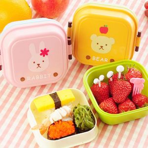 Lunch Boxes Children Lunch Box Food Kids School 2 Layer Microwave Cute Snack Box Food Container Double Layer Tableware Fruit Bento Box Lunch 221202