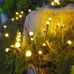 Trädgårdsdekorationer Simulering Firefly Solar Light Outdoor Decor Lawn Landscape Lamp Christmas LED -lampor 221202