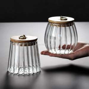 Food Savers Storage Containers Contracted Sealed Transparent Glass Seasoning Pot Spice Jar with Lid Salt Pepper Storage Box Sugar Bowl Kitchen Accessories 221202