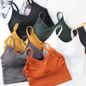 Yoga outfit Push Up Shockproof BH för kvinnors underkläder Sömlösa sport som kör skördetopp BRALETTE SEXY FITNESS TOPS Gym Vest