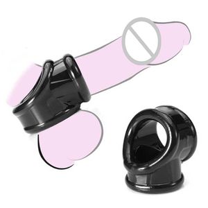 Helkroppsmassager vibrator sexleksaker för män tid fördröjning manlig kul boll bår scrotum ring bälte penis kuk testis återhållsamhet ring extender eh87