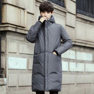 Coletes masculinos homens homens down jacket z￭per casual espessa casaco encapuzado Design longo, roupas de moda coreana de moda coreana usam alta qualidade 221201