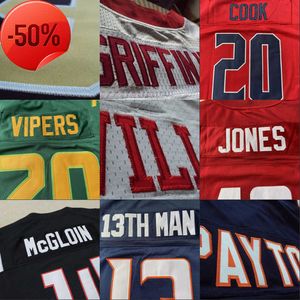 Nova temporada American Football Custom Jersey All Stitched Team personalizou qualquer nome em qualquer número tamanho S xl Mix Order Men a mulheres jovens crianças