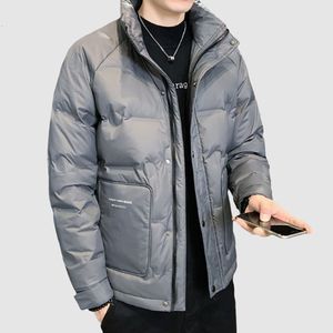 Men's Vests White Duck Down Jacket For Men Winter Fashion Lightweight Stand Collar Loose Multipockets Short Warm Coat Man 221201