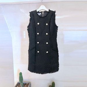 Casual Dresses Tailor Shop Custom Made Ladies Xiaoxiangfeng Sleeveless Short Skirt Tweed Loose Waist Fringed Vest Dress