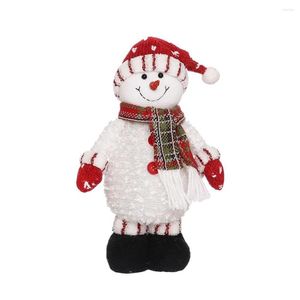 Dekoracje świąteczne Dekorkie dla lalek Snowmen Snowmen Snowmeni Plush Decoration Ręcznie robione święto festiwalu dla dzieci prezenty Boy Snowma