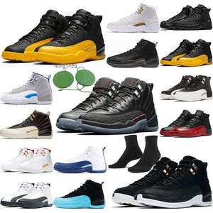 2023 Jumpman 12S 12 Casual Skor Sneakers Sportträningsskor Topp Utility Indigo Black University Guld Mörk Concord Omvänd Flu Game Slutspel Man JORDAM